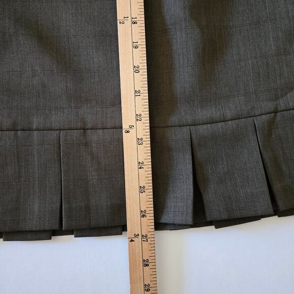 Jones Studio Brownish Gray Pleated Hem Lined Midi Skirt Plus Sz 22W - Picture 6 of 13